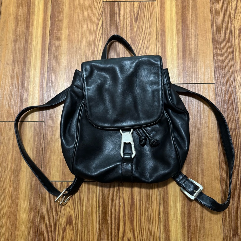Michael Kors Black Leather Backpack